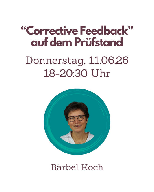 Fortbildung Logopädie "Corrective Feedback" auf dem Prüfstand – Bärbel Koch - TherAkademie