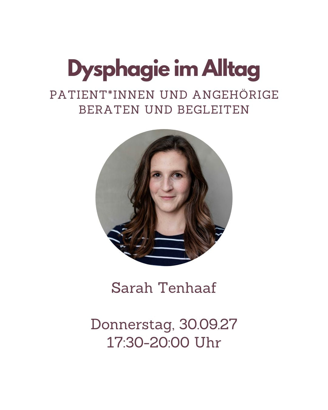 TherAkademie | Fortbildung Logopädie mit Sarah Tenhaaf | Dysphagie im Alltag