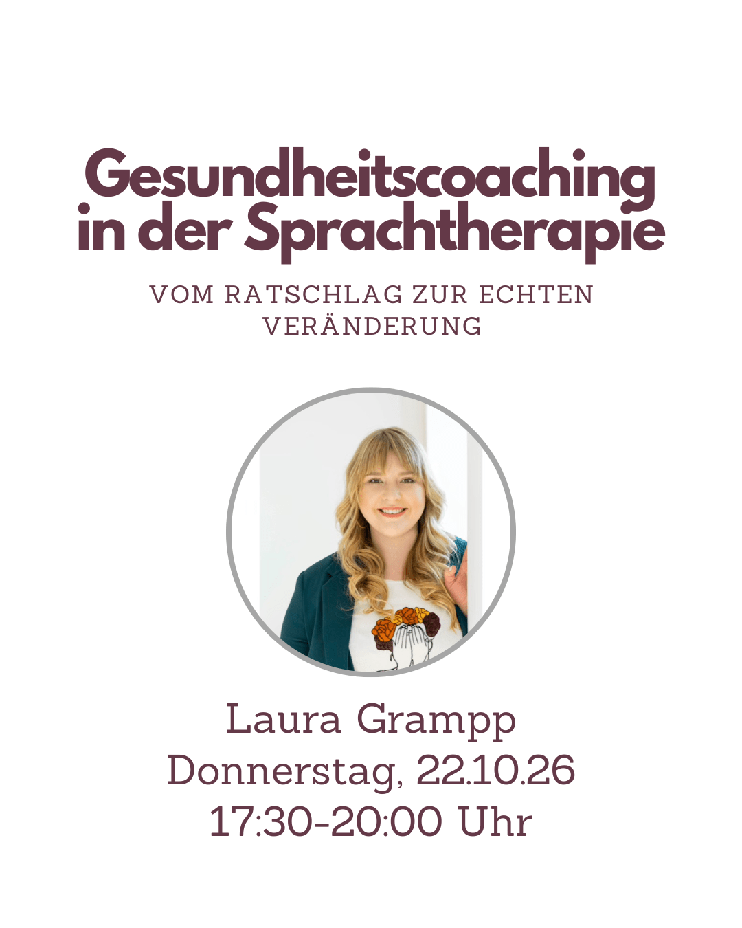 Fortbildung Logopädie Gesundheitscoaching in der Sprachtherapie - TherAkademie