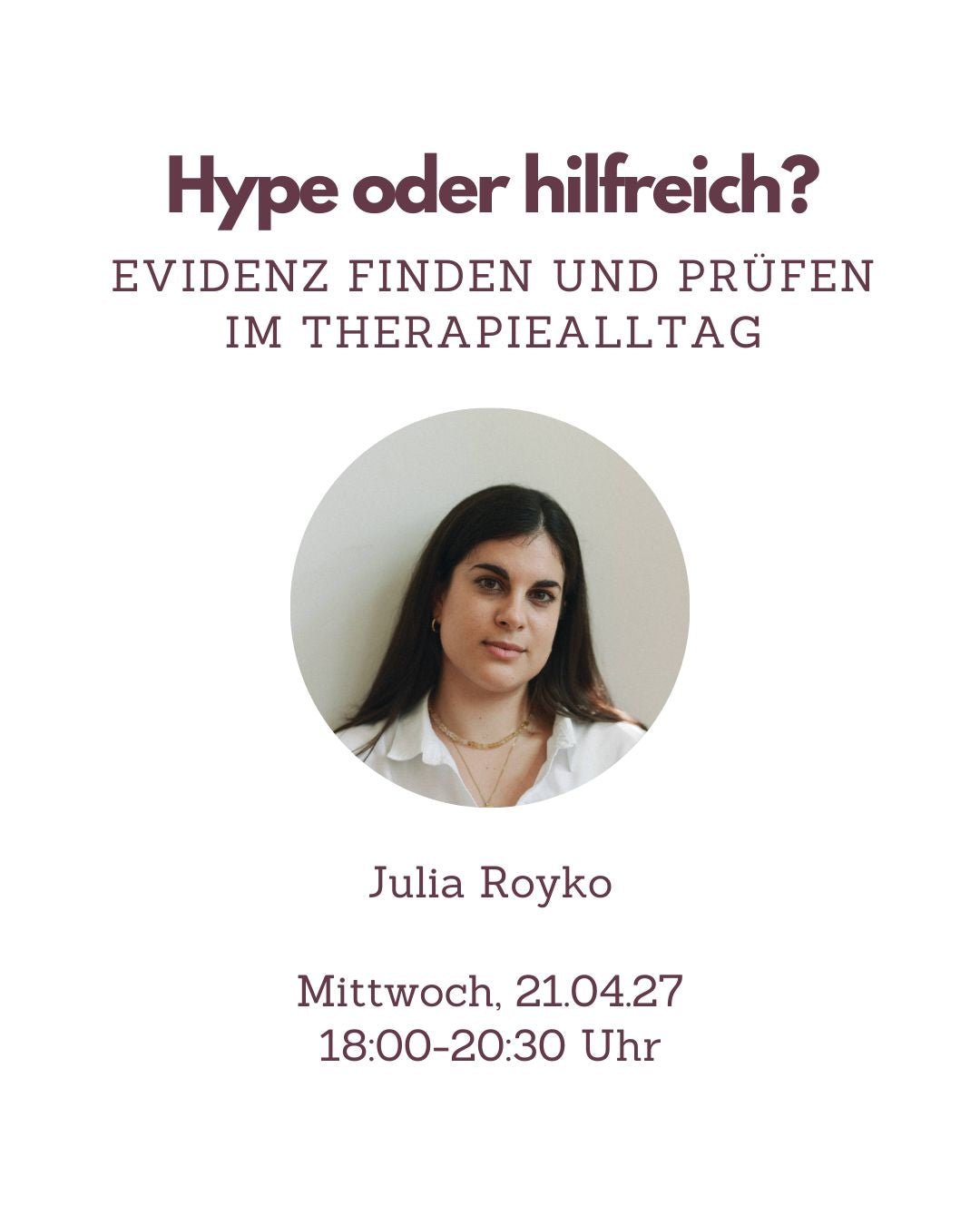 Fortbildung Logopädie Hype oder hilfreich? Evidenz finden und prüfen im Therapiealltag - TherAkademie
