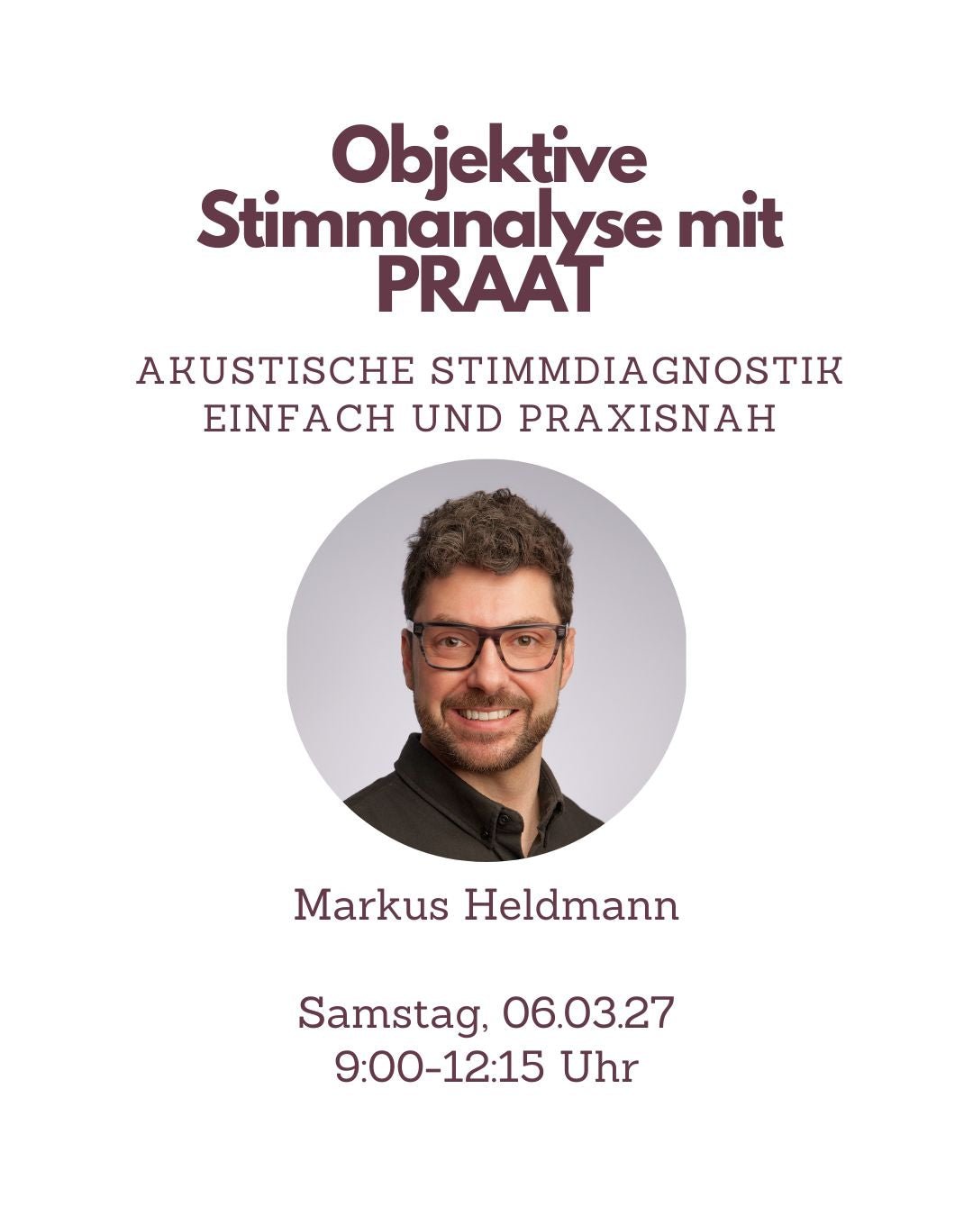 Fortbildung Logopädie Objektive Stimmanalyse mit PRAAT - TherAkademie