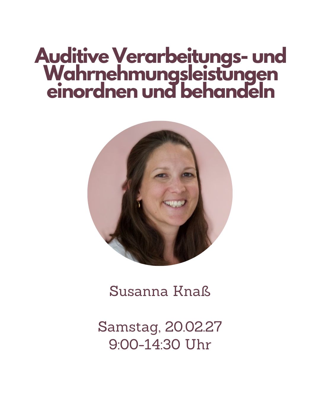 Logopädie-Fortbildung online mit Susanna Knaß zur Sprachtherapie bei AVWS