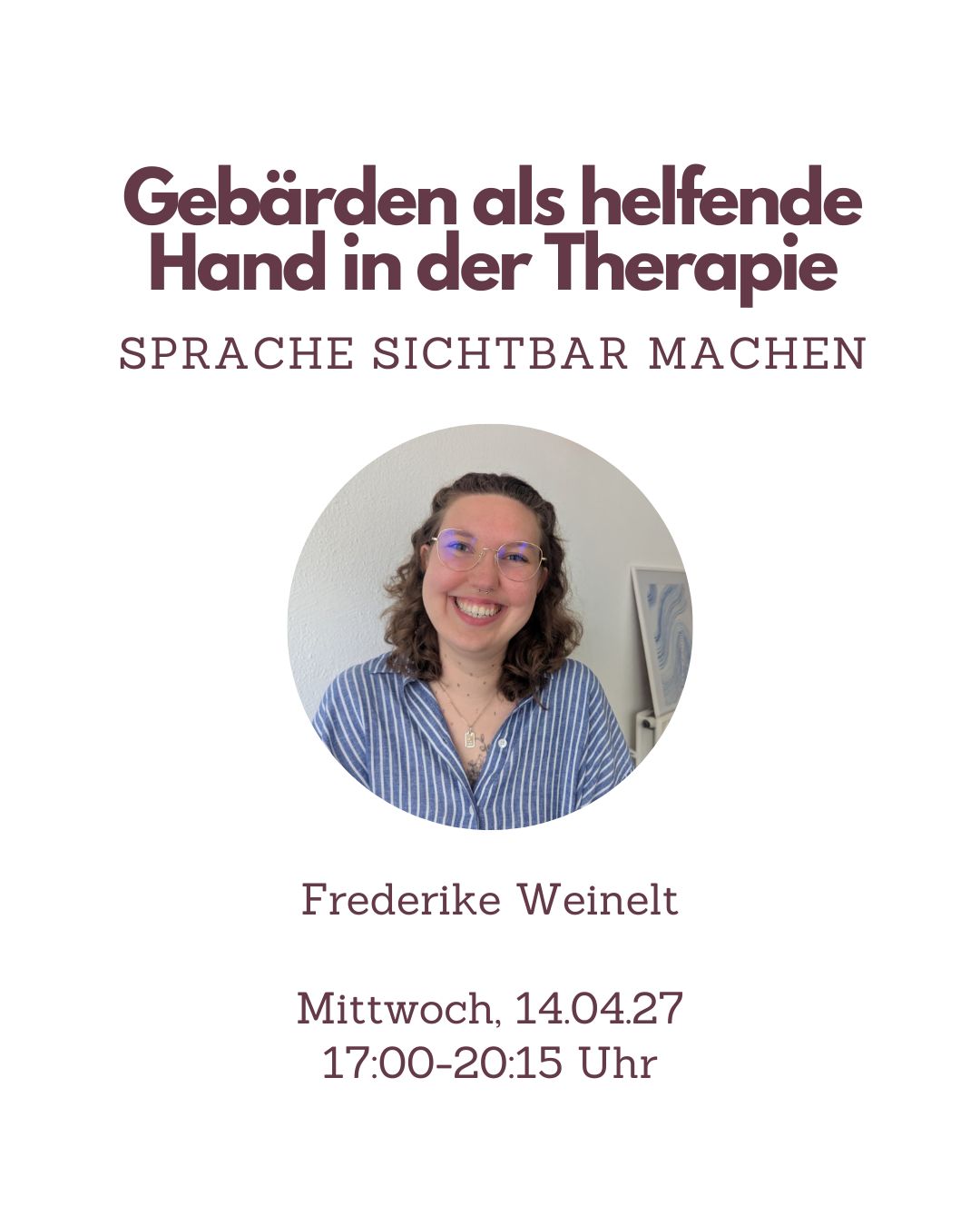 Fortbildung online Logopädie Gebärden am 14.04.27