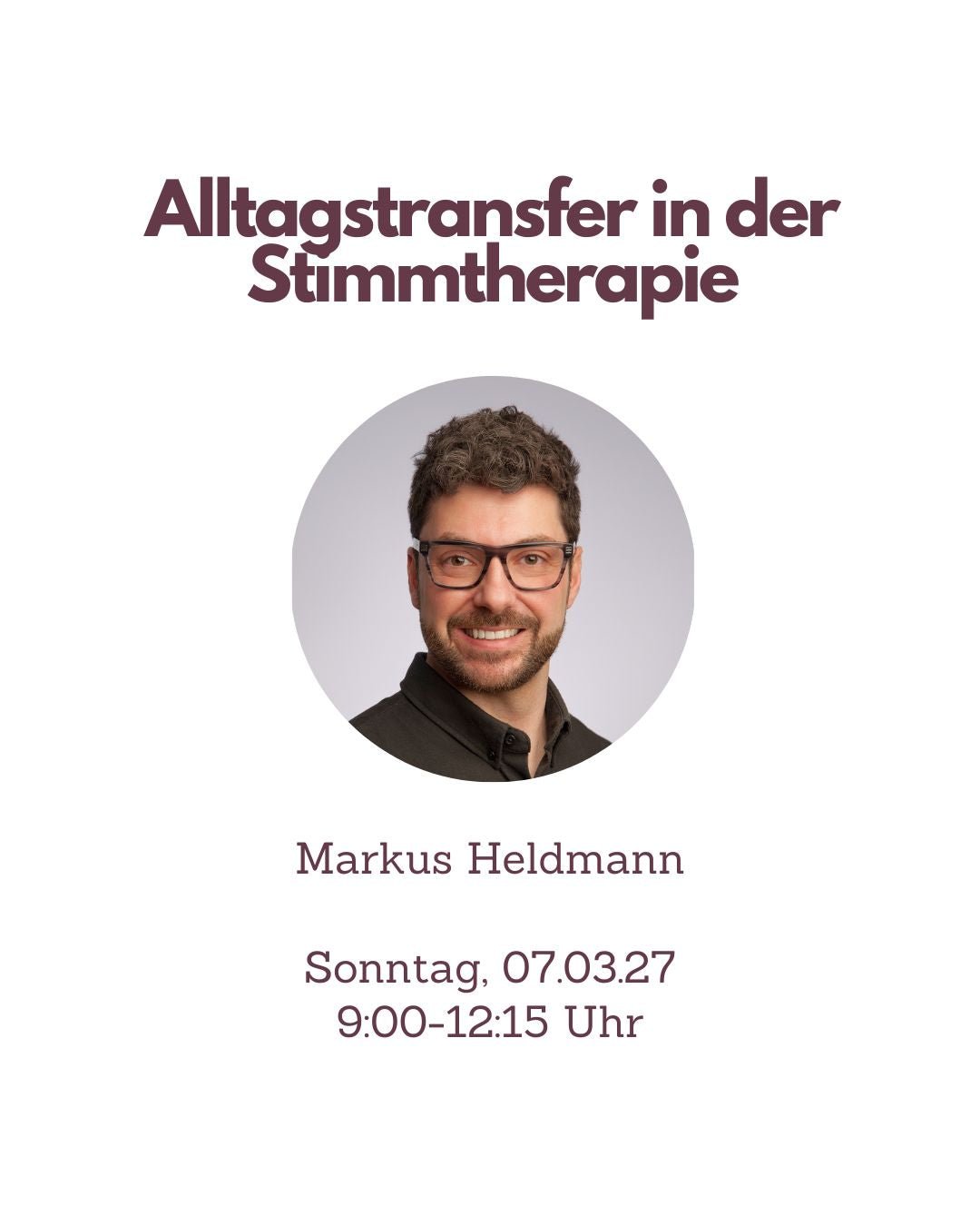 Fortbildung Logopädie Alltagstransfer in der Stimmtherapie - TherAkademie