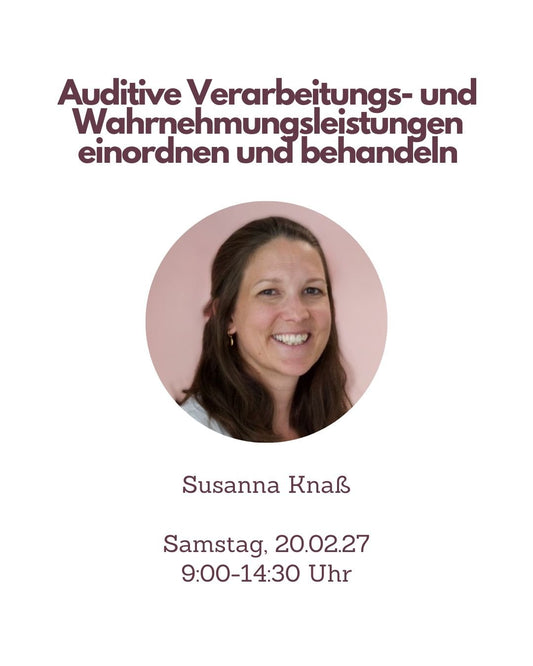 Fortbildung Logopädie Auditive Verarbeitungs- und Wahrnehmungsleistungen einordnen und behandeln - TherAkademie
