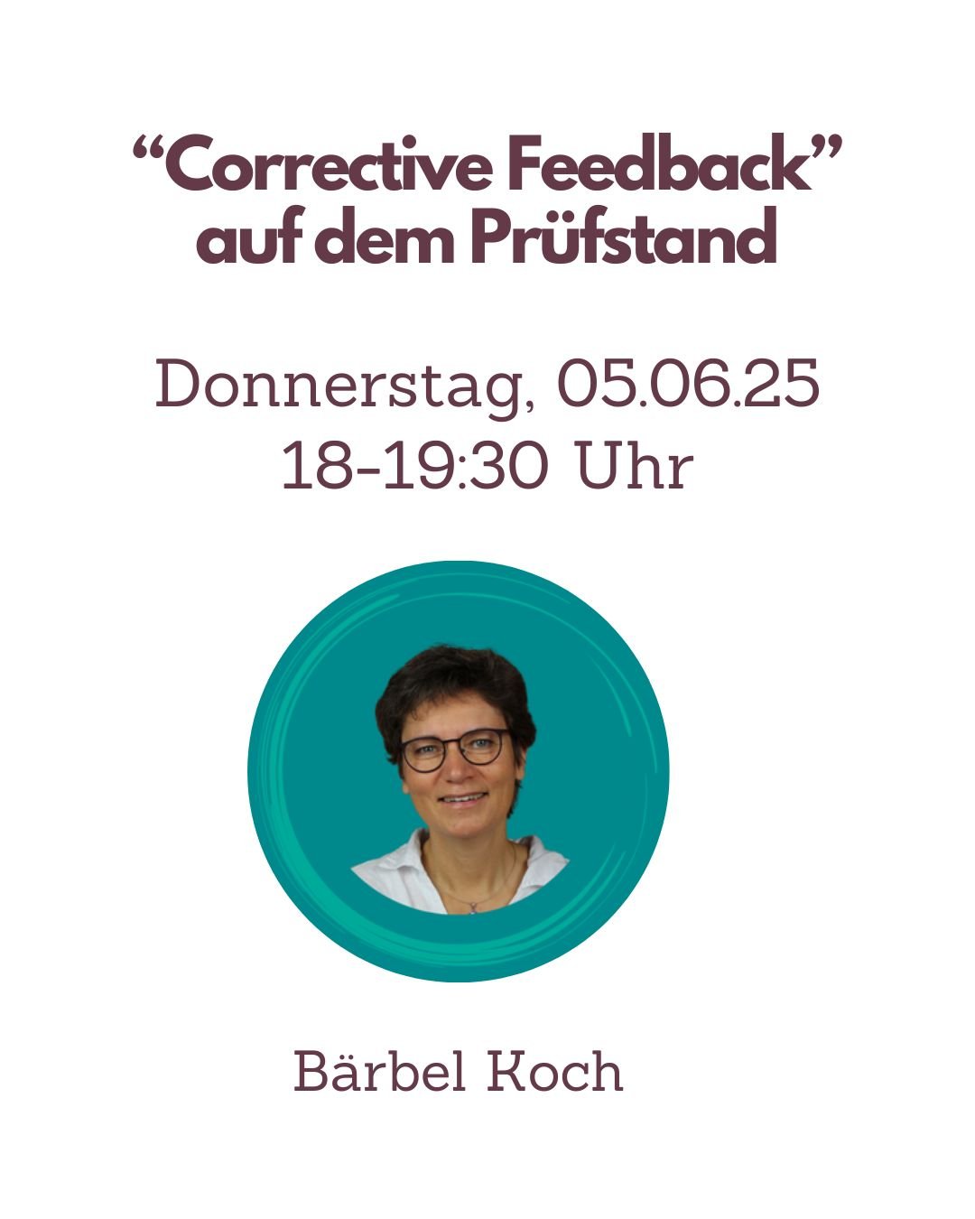 Fortbildung Logopädie "Corrective Feedback" auf dem Prüfstand – Bärbel Koch - TherAkademie