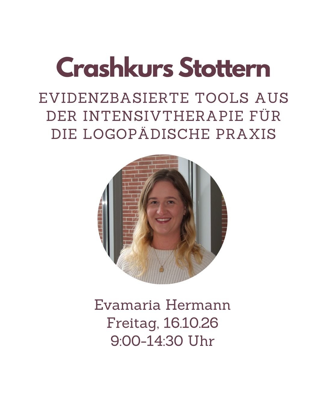 Fortbildung Logopädie Crashkurs Stottern - TherAkademie