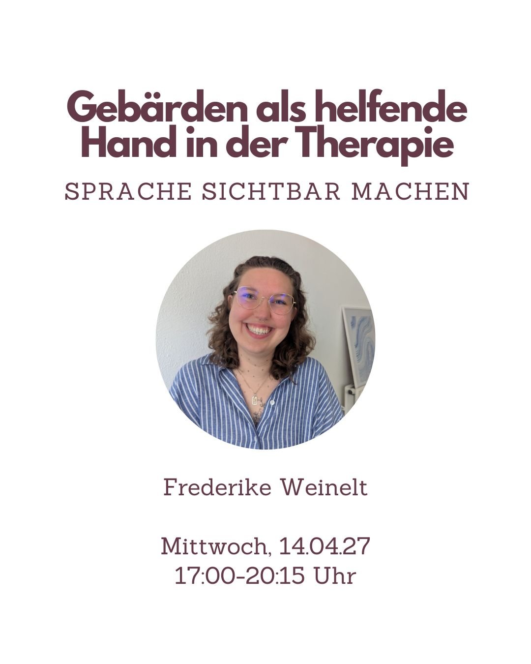 Fortbildung Logopädie Gebärden als helfende Hand in der Therapie - TherAkademie