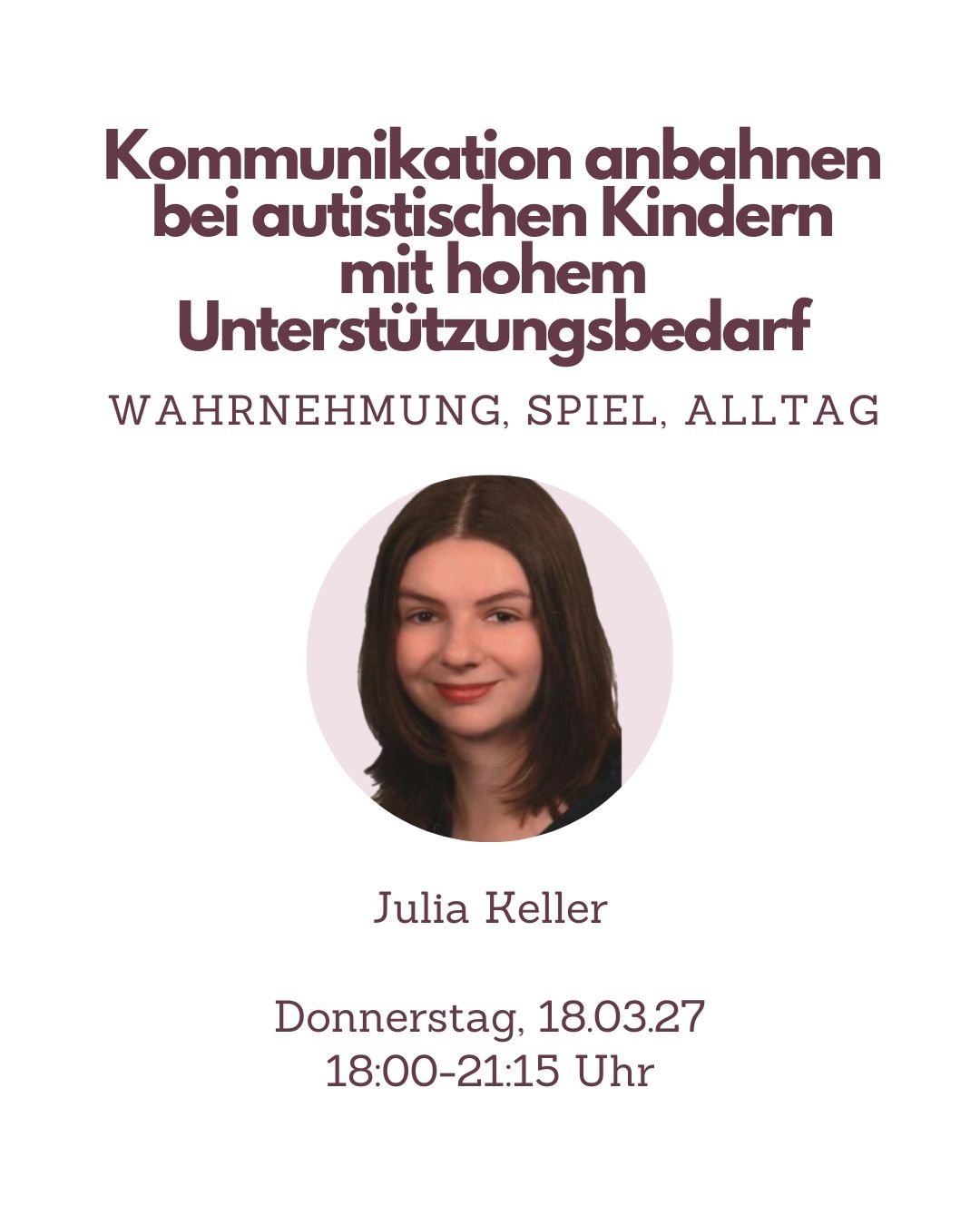 Fortbildung Logopädie Kommunikation anbahnen bei autistischen Kindern mit hohem Unterstützungsbedarf - TherAkademie
