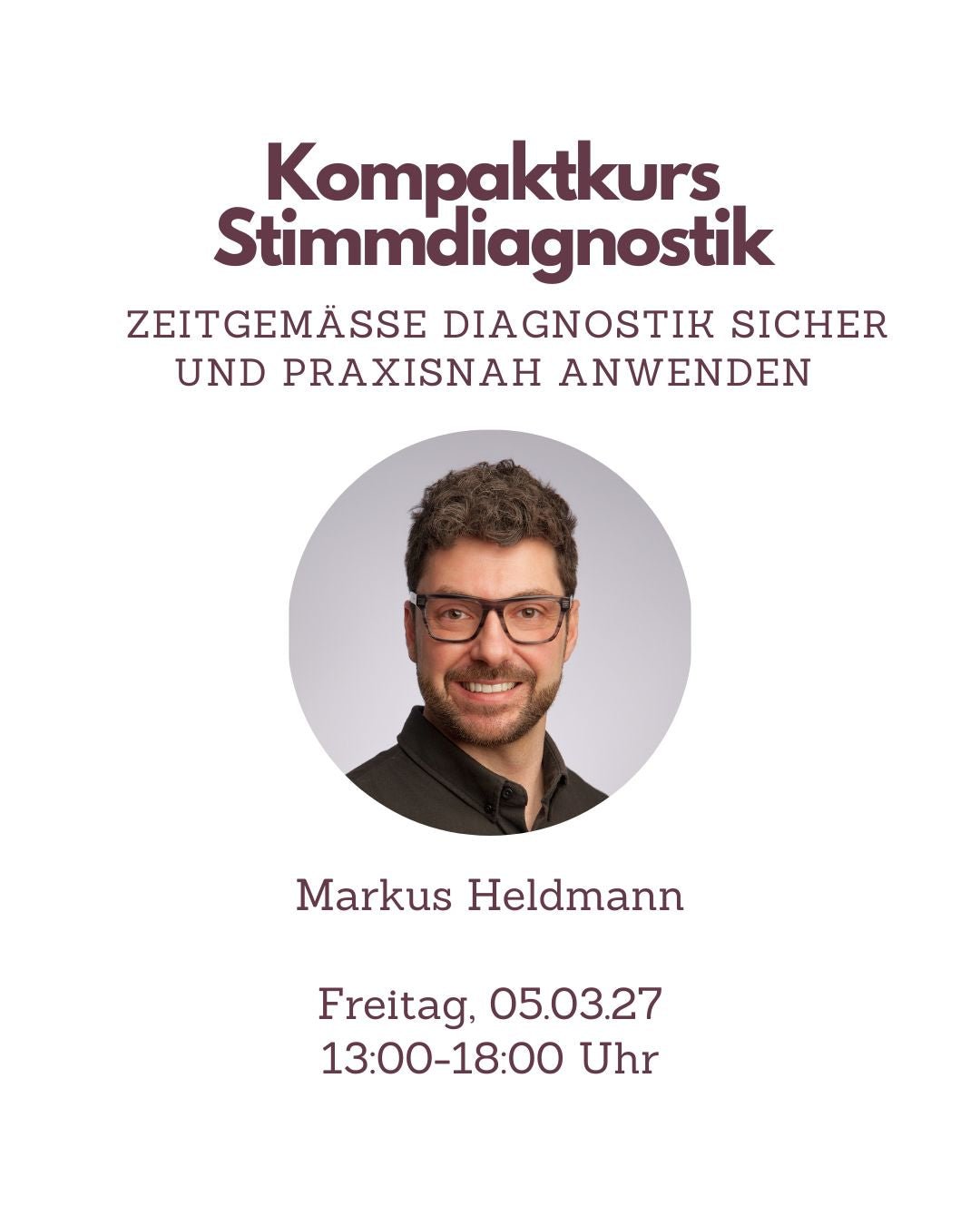 Fortbildung Logopädie Kompaktkurs Stimmdiagnostik - TherAkademie