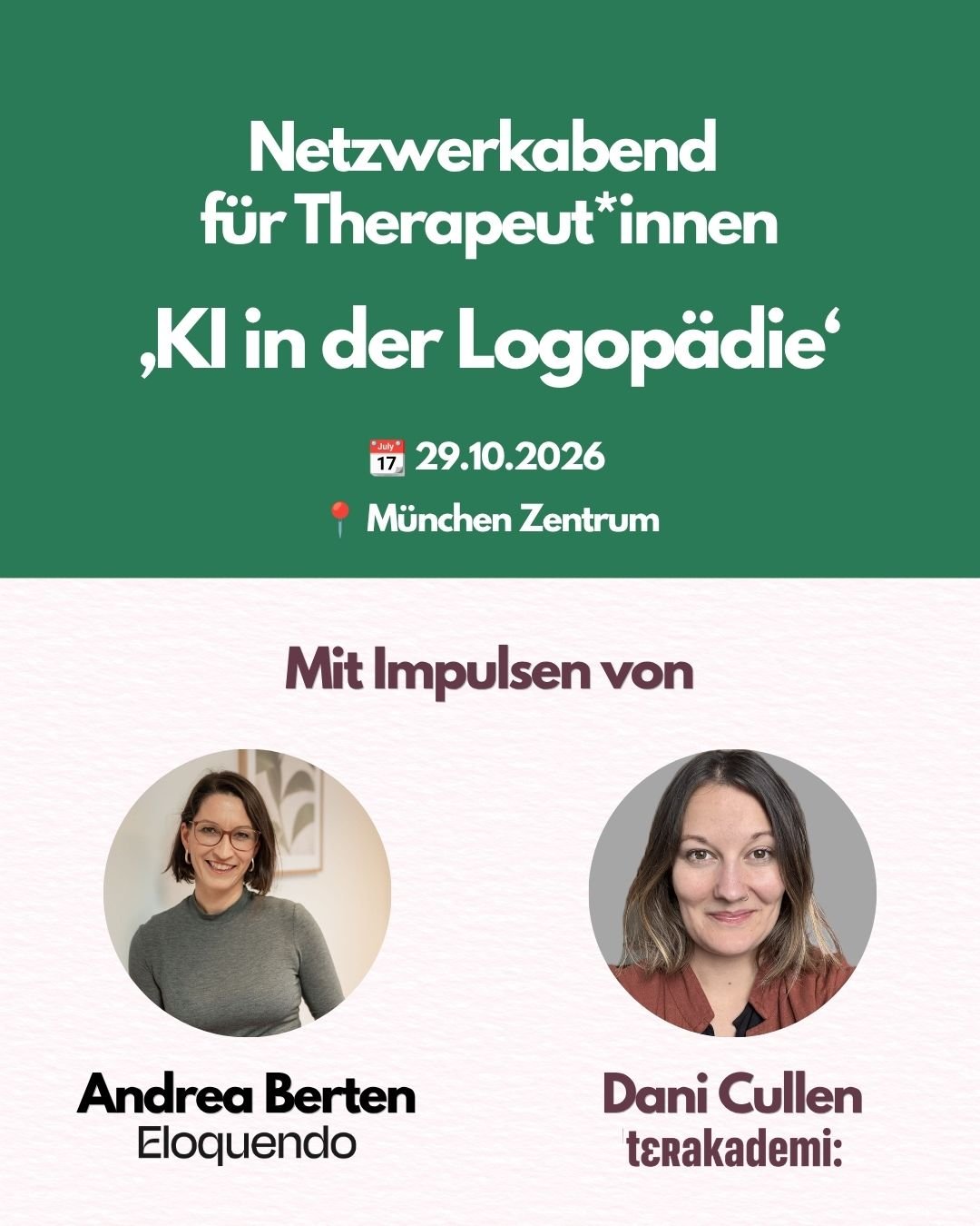 Fortbildung Logopädie Netzwerkabend: KI in der Logopädie - TherAkademie
