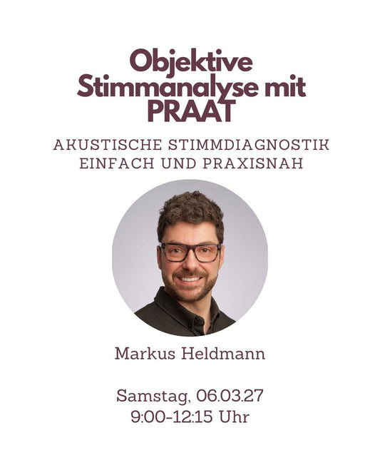 Fortbildung Logopädie Objektive Stimmanalyse mit PRAAT - TherAkademie