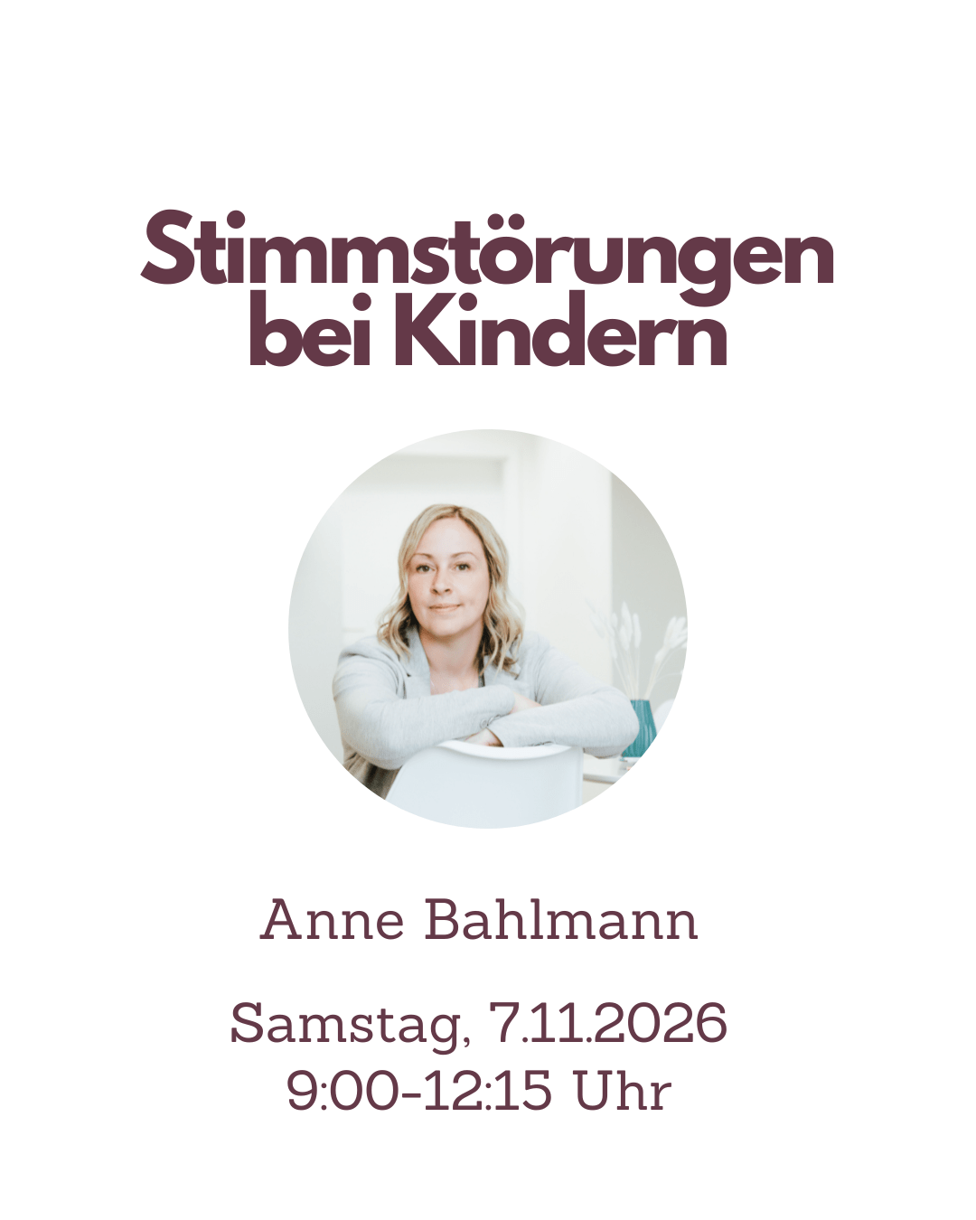 Fortbildung Logopädie Stimmstörungen bei Kindern - TherAkademie